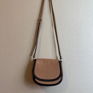 Kate Spade flap crossbody tan and black purse